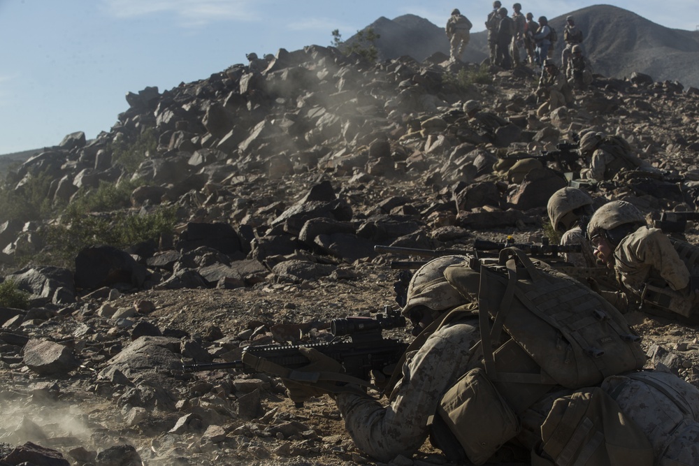 Marines of 1/8 perform urban clearing operations during ITX 1-19