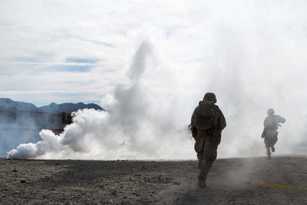 U.S. Marines conduct live fire MOUT