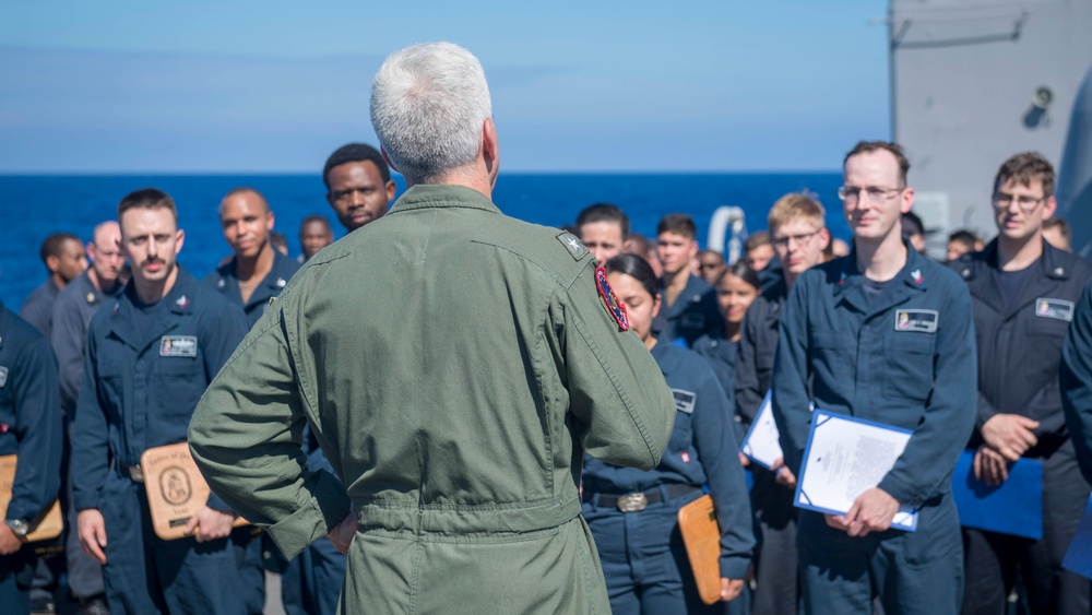 CTF 70 Visits USS Chancellorsville
