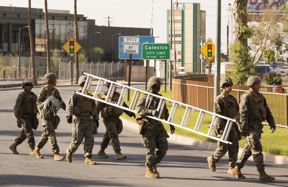 Marines Fortify Calexico West Port of Entry