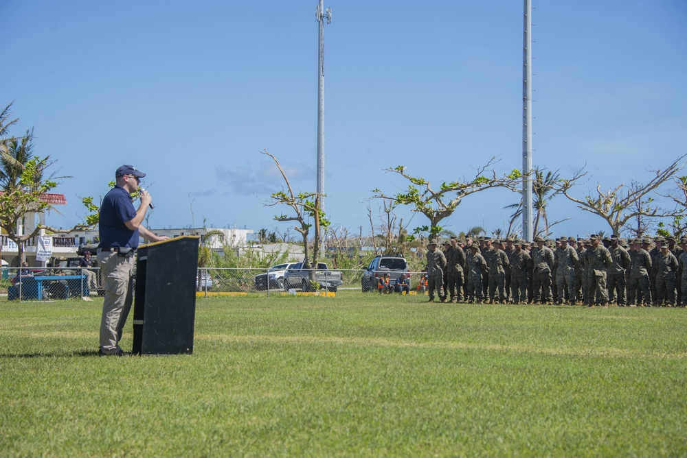 Military Honored for Supporting Relief Efforts in Tinian after Super Typhoon Yutu