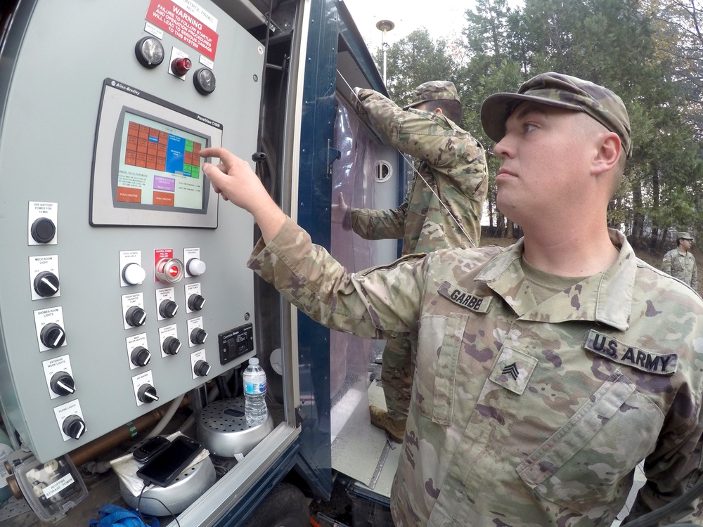 149th Chemical Company runs decontamination line in Paradise, CA