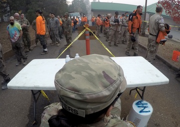 149th Chemical Company runs decontamination line in Paradise, CA