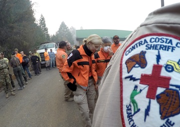 149th Chemical Company runs decontamination line in Paradise, CA