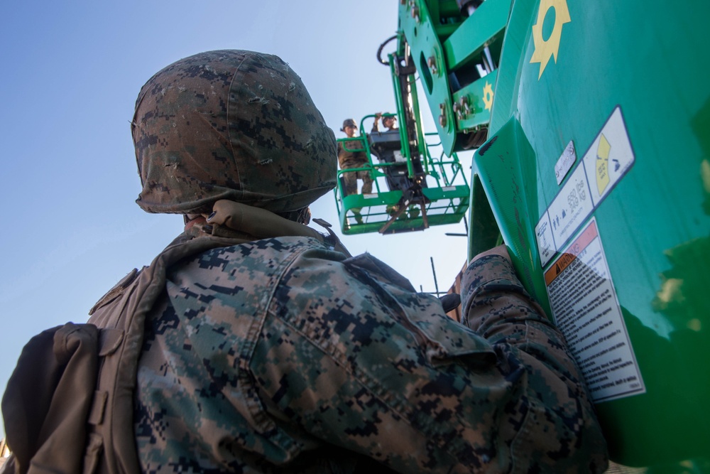 7th ESB Marines Continue Border Enhancements at Otay Mesa Point of Entry