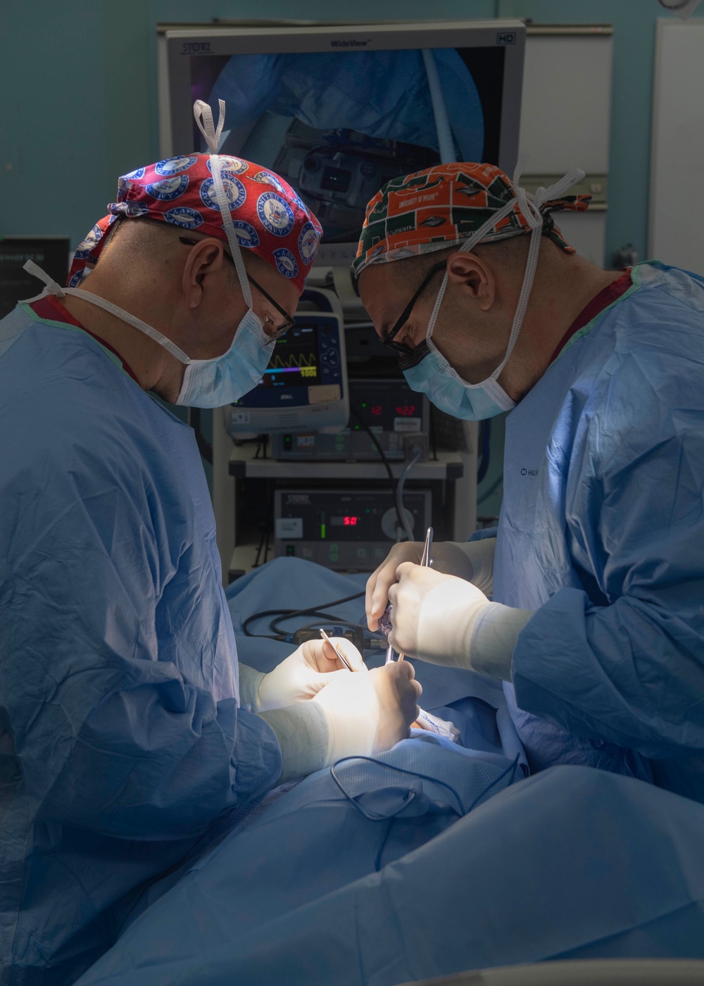 USNS Comfort Surgeons Repair a Hernia Aboard the Ship Off the Coast of Colombia