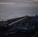 An E-2C Hawkeye, with Carrier Airborne Early Warning Squadron (VAW) 117, prepares to take off from the flight deck aboard USS John C. Stennis (CVN 74).