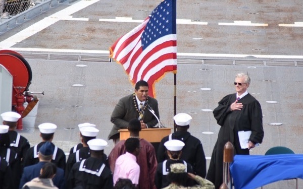 Naval museum hosts a naturalization ceremony
