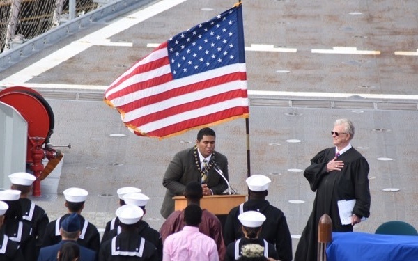 Naval Museum hosts a naturalization ceremony