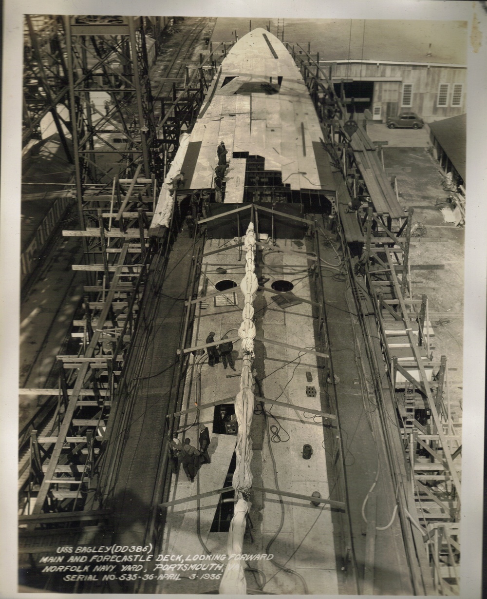 USS Bagley fabrication-circa 1935