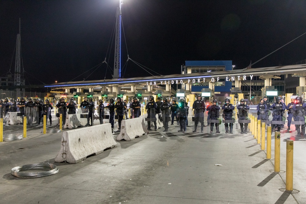 U.S. Customs and Border Protection officials temporarily suspended some operations at the San Ysidro port of entry early Monday morning