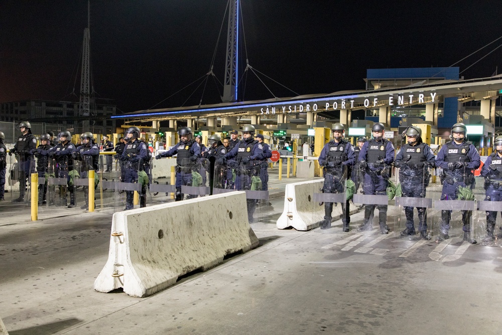 U.S. Customs and Border Protection officials temporarily suspended some operations at the San Ysidro port of entry early Monday morning
