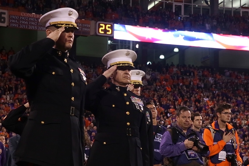 Marines Attend Clemson University Football Game