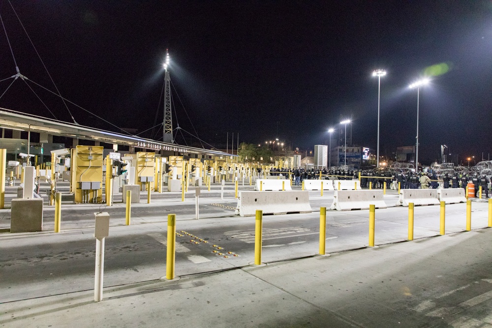 U.S. Customs and Border Protection officials temporarily suspended some operations at the San Ysidro port of entry early Monday morning