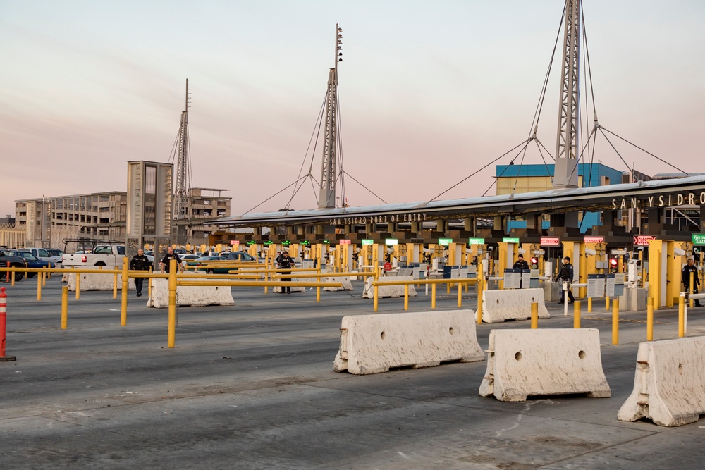 U.S. Customs and Border Protection officials temporarily suspended some operations at the San Ysidro port of entry early Monday morning