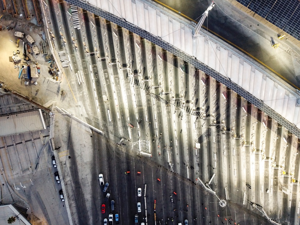 U.S. Customs and Border Protection officials temporarily suspended some operations at the San Ysidro port of entry early Monday morning