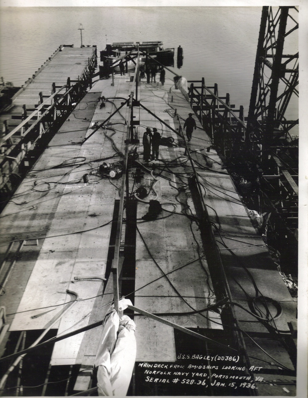 USS Bagley construction-circa 1936