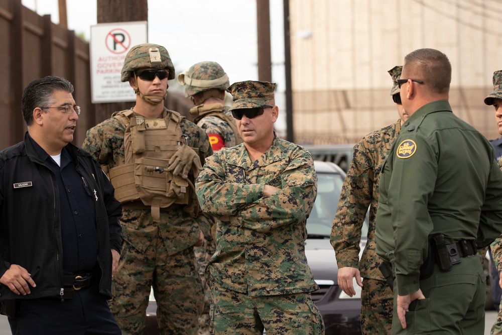 Brig. Gen. Sklenka Conducts Site-Survey at Calexico East Port of Entry