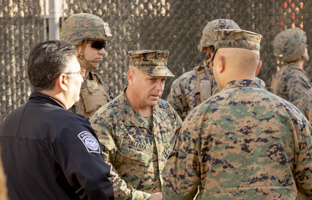 Brig. Gen. Sklenka Conducts Site-Survey at Calexico East Port of Entry