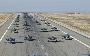 F-35A combat power exercise conducted at Hill AFB
