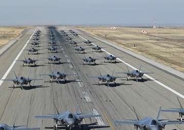 F-35A combat power exercise conducted at Hill AFB