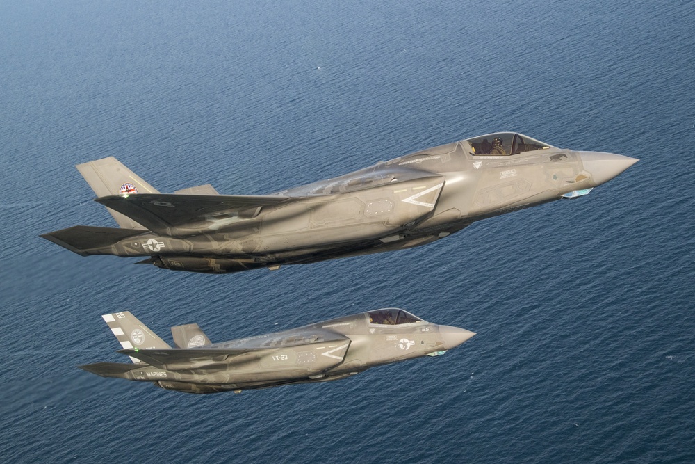 F-35B Lightning II from the F-35 Integrated Test Force (ITF) onboard HMS Queen Elizabeth