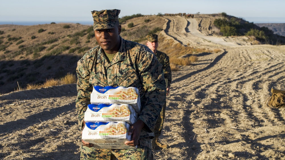 U.S. Marines donate more than 8,600 lbs of food during Hike for the Hungry