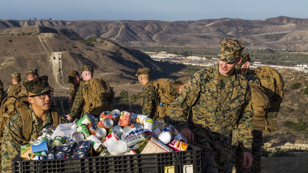 U.S. Marines donate more than 8,600 lbs of food during Hike for the Hungry