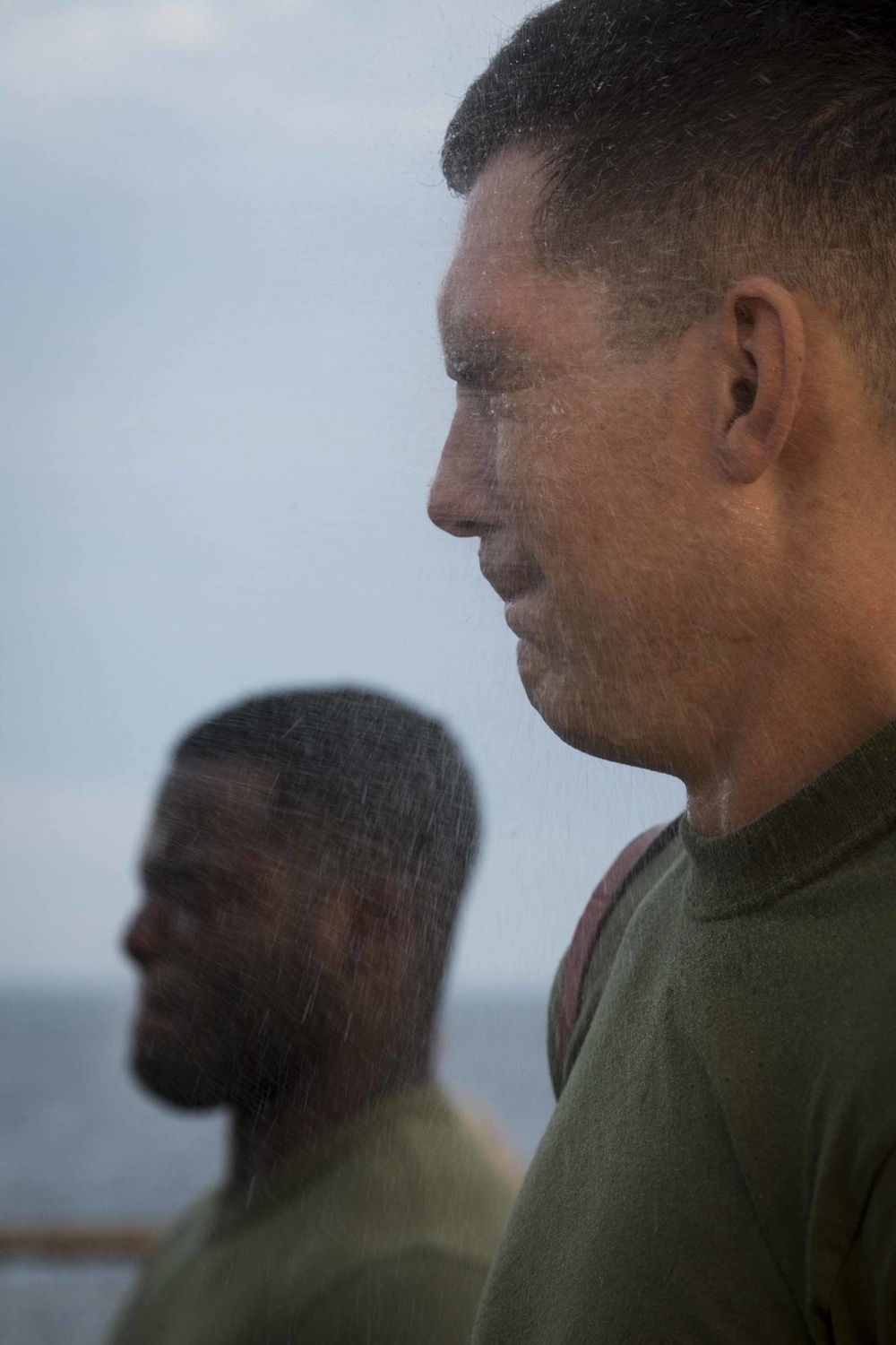 Marines get sprayed with OC on the flight deck