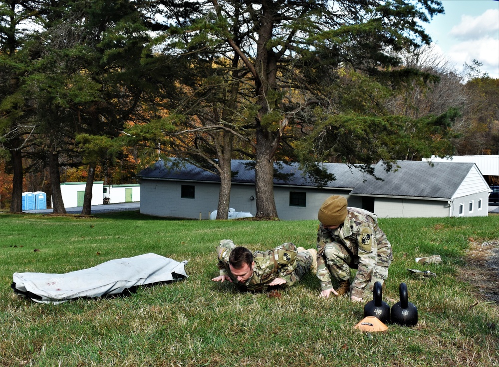Maryland Army National Guard Soldier Conducts Modified ACFT during 58th EMIB Best Warrior Competition