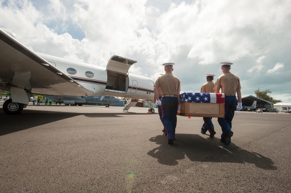 DPAA repatriation ceremony in the Republic of Kiribati for Tarawa unknowns