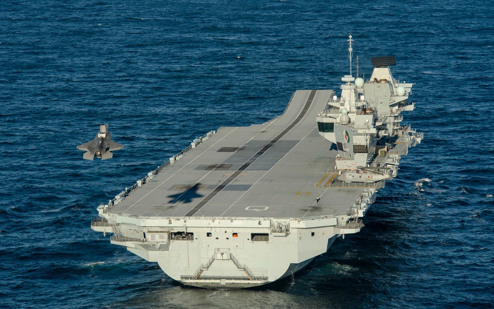 BF-5 Flight 393, Maj Lippert and BF-4 flight 532, CDR Nathan Gary test aboard HMS Queen Elizabeth.  The F-35 Pax River Integrated Test Force is testing aboard the HMS Queen Elizabeth for phase two of the First of Class Flight Trails(Fixed Wing) from Briti
