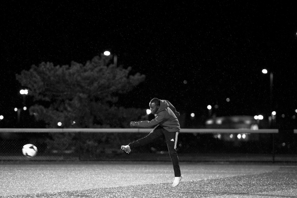 GHWB Sailors Play Soccer