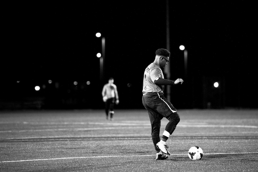 GHWB Sailors Play Soccer