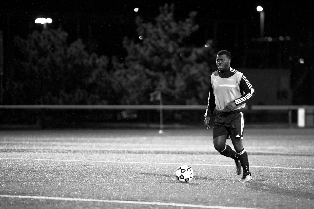 GHWB Sailors Play Soccer