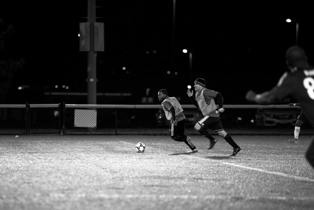 GHWB Sailors Play Soccer