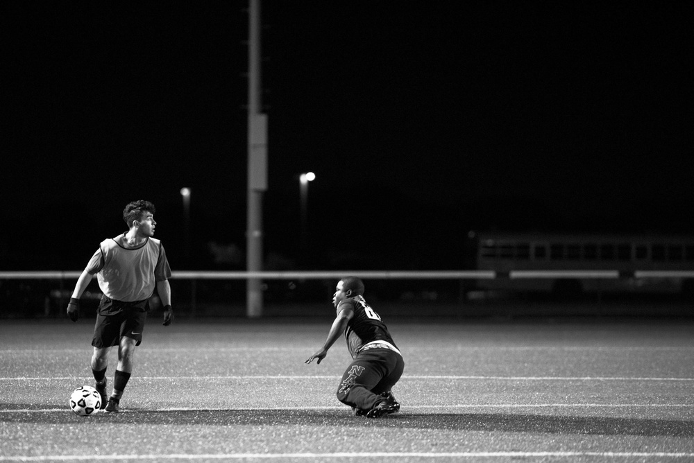 GHWB Sailors Play Soccer