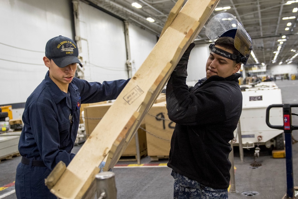 Sailors Apply Banding