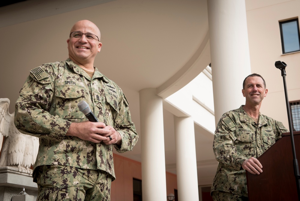 CNO and MCPON visit Sailors in Naples Thanksgiving Week