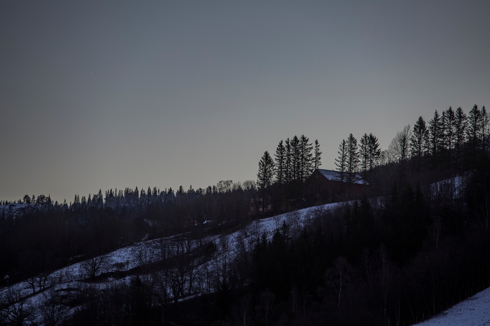 Sunset over Camp Leatherneck, Norway