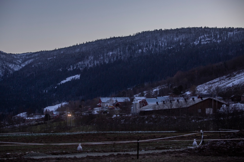 Sunset over Camp Leatherneck, Norway