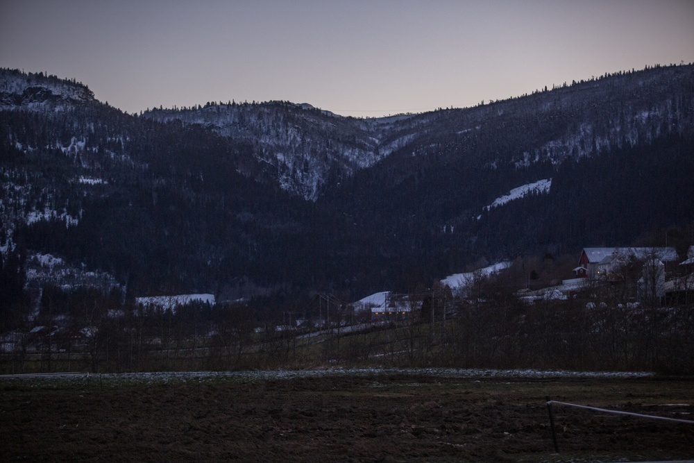 Sunset over Camp Leatherneck, Norway