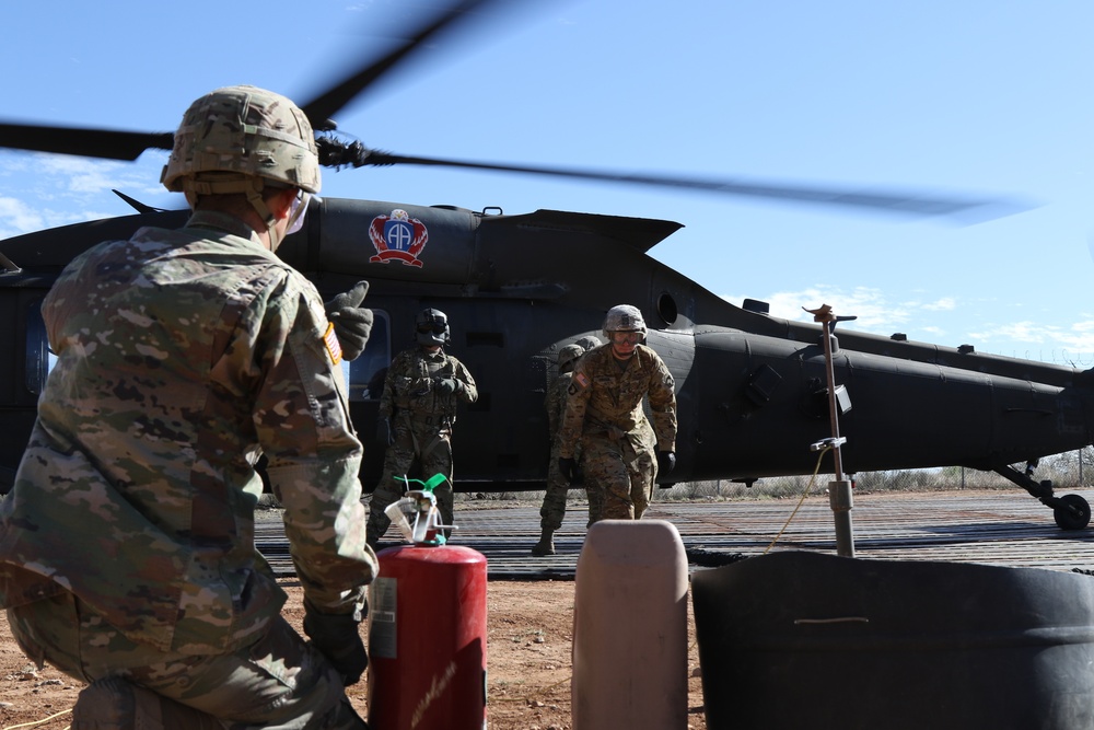 227th CSC refuel helicopters at Border