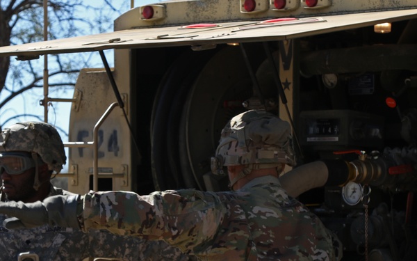 227th CSC refuel helicopters at Border