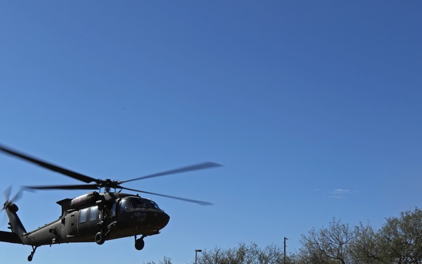 227th CSC refuel helicopters at Border