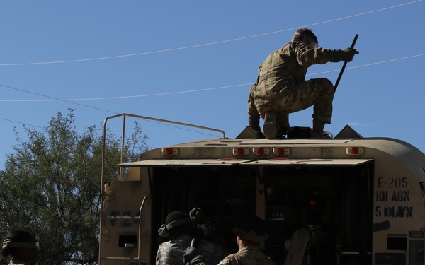 227th CSC refuel helicopters at Border