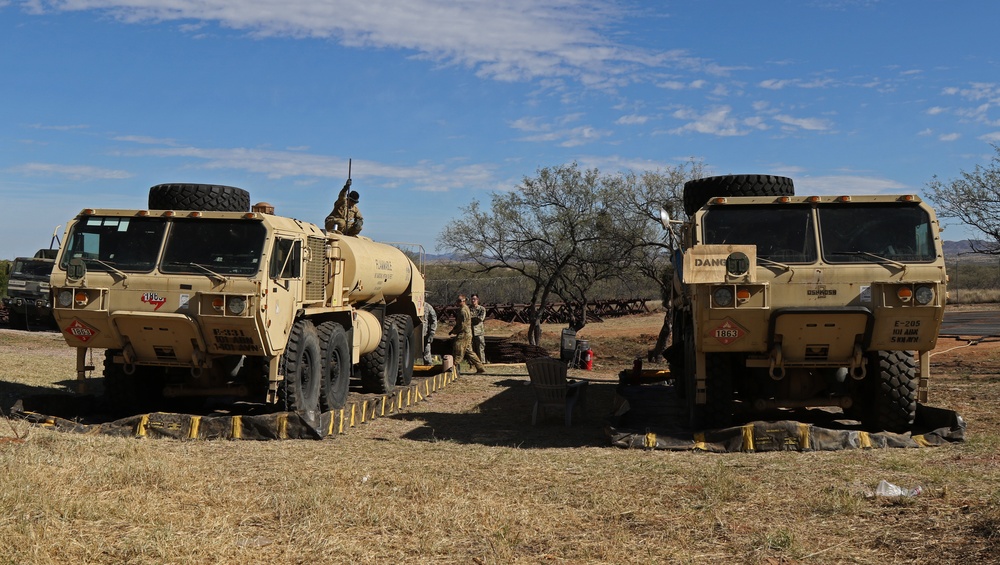 227th CSC refuel helicopters at Border