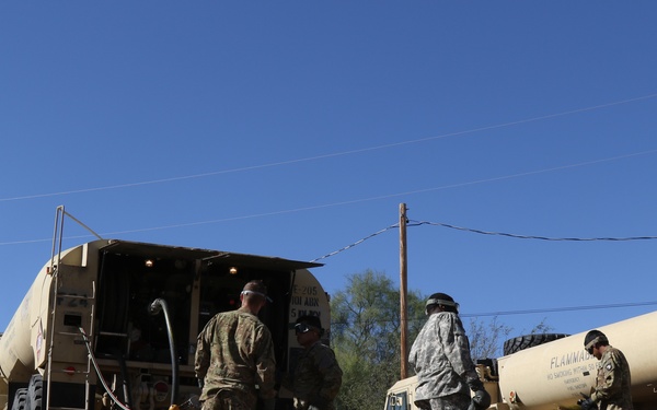 227th CSC refuel helicopters at Border