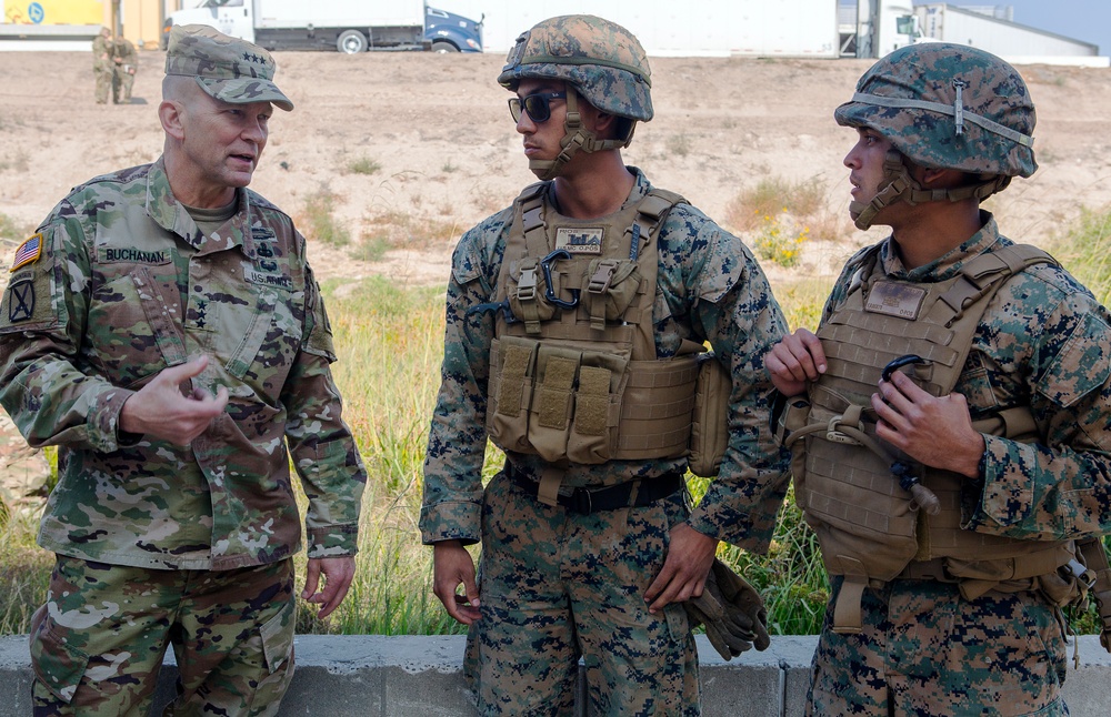 Lt. Gen. Buchanan, U.S. Army North Commander, visits Otay Mesa Port of Entry