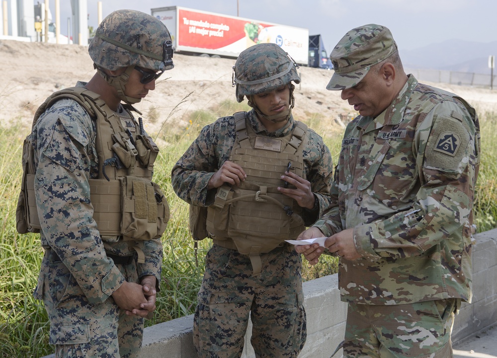 Sgt. Maj. Delgado, U.S. Army North Command Sergeant Major, visits Otay Mesa Port of Entry